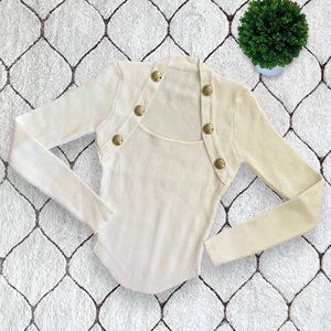 DAIMARAN Lincoln Women's Sweater Long Sleeve White  Size S